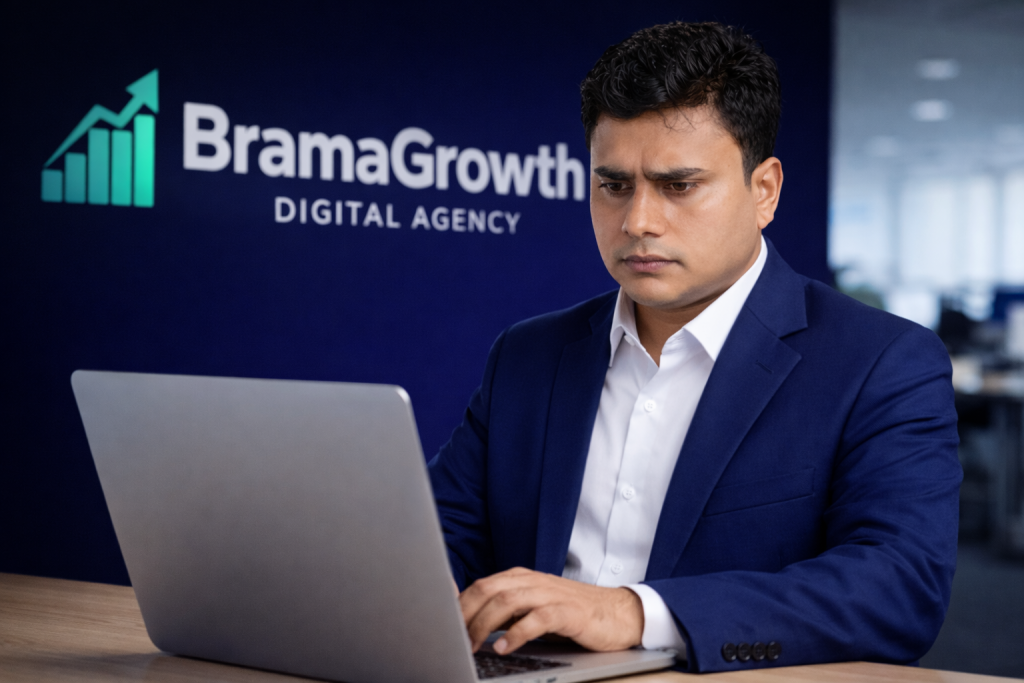 Professionals planning social media strategy at Best Digital Marketing Agency in Nepal