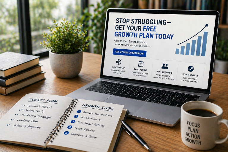 free growth plan discussion with business consultant