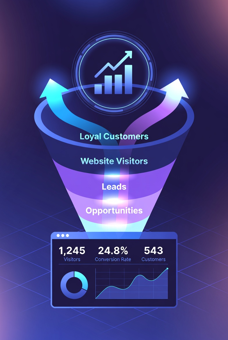 turn visitors into loyal customers funnel