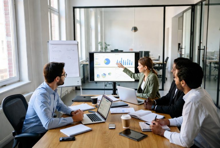 how digital marketing works team discussion