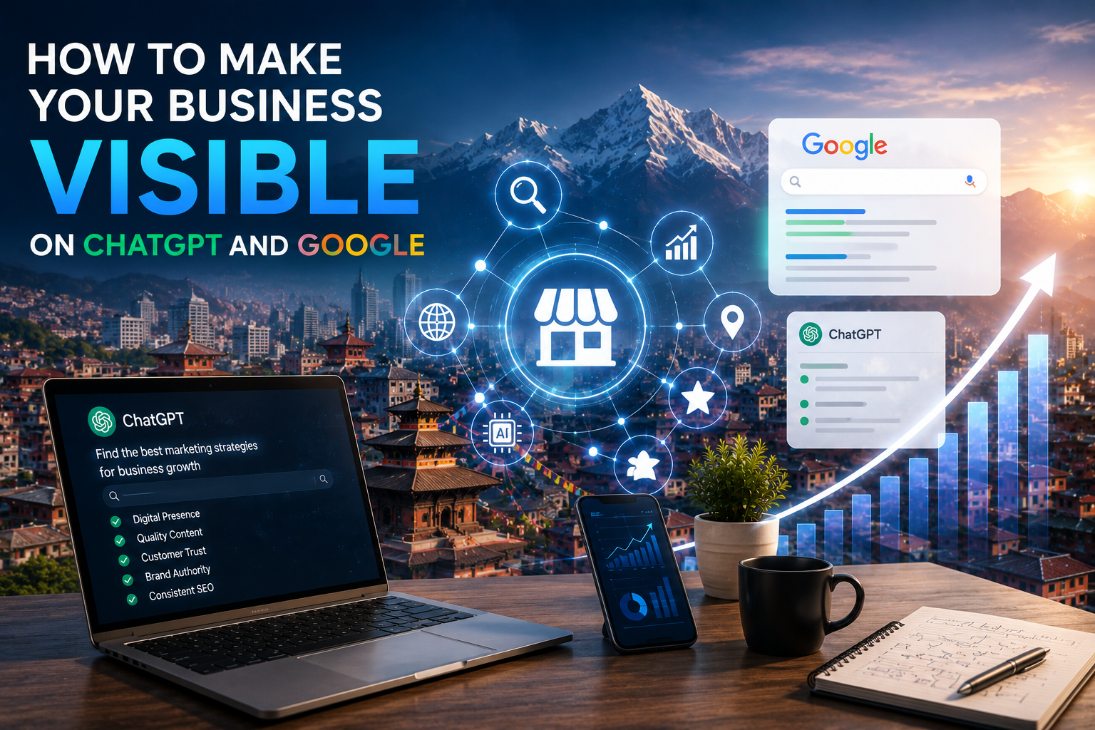 business visibility on ChatGPT and Google using SEO