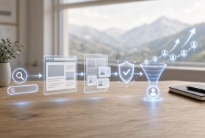 SEO analytics and search performance on computer